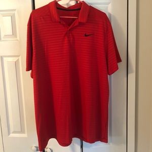 Red Dri-fit Nike Golf polo